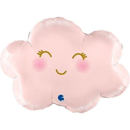 Feestbazaar Folieballon Wolkje Satijn Pastel Roze (61cm)
