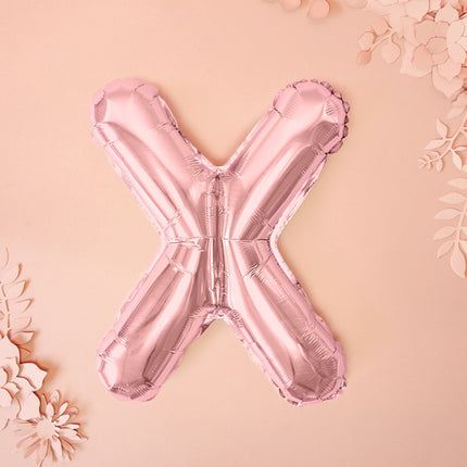 Feestbazaar Folieballon X Rose Goud 35 cm