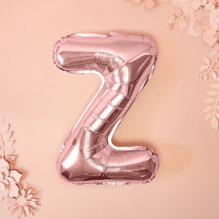Feestbazaar Folieballon Z Rose Goud 35 cm