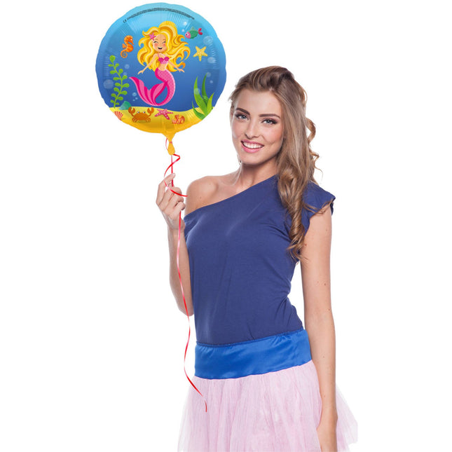 Feestbazaar Folieballon Zeemeermin (45cm)