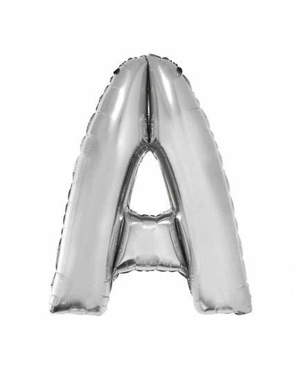 Feestbazaar Folieballon zilver letter 'A' Groot