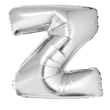 Feestbazaar Folieballon Zilver Letter 'Z' groot