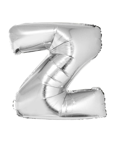 Feestbazaar Folieballon Zilver Letter 'Z' groot