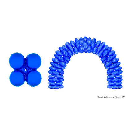 Feestbazaar Folieballonnen Ballonnenboog Blauw Rond - 10 Stuks