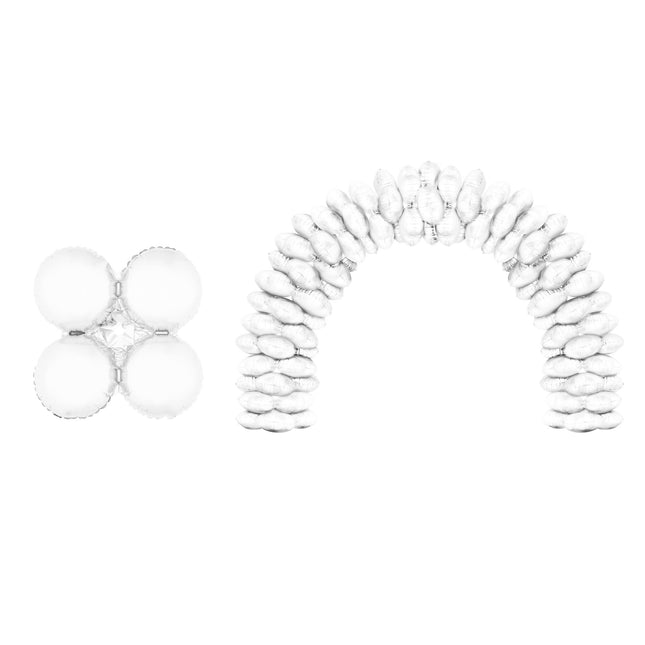 Feestbazaar Folieballonnen Ballonnenboog Wit Rond (10st)