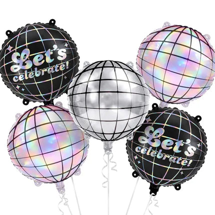 Feestbazaar Folieballonnen Disco Party – Let's Celebrate (5st)
