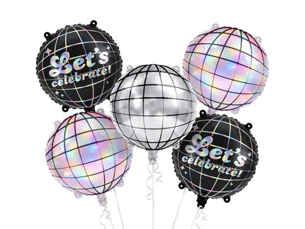 Feestbazaar Folieballonnen Disco Party – Let's Celebrate (5st)