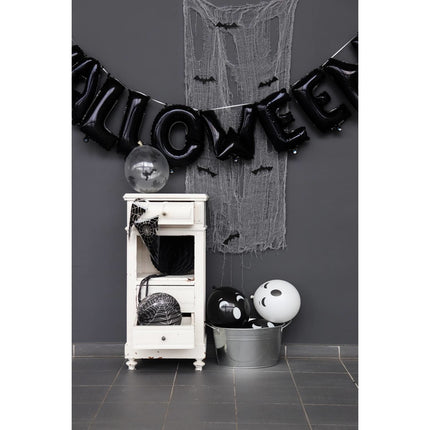 Feestbazaar Folieballonnen Letter Halloween Zwart