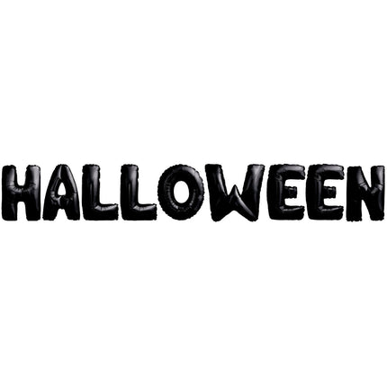 Feestbazaar Folieballonnen Letter Halloween Zwart