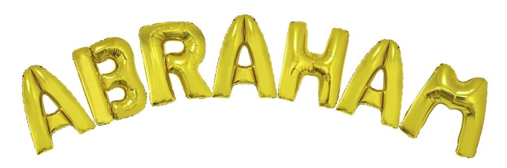 Feestbazaar Folieballonnen Set Abraham Goud Groot