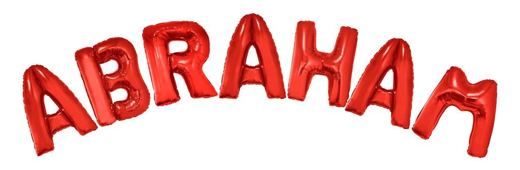 Feestbazaar Folieballonnen Set Abraham Rood Groot