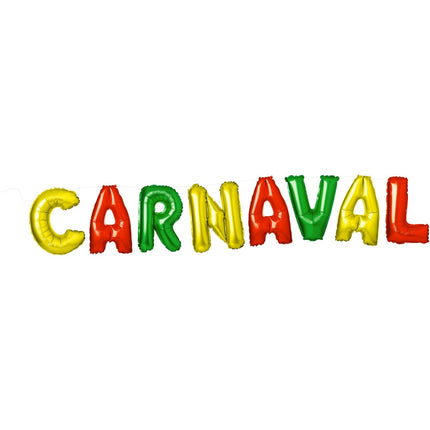 Feestbazaar Folieballonnen Set 'Carnaval' Meerkleurig