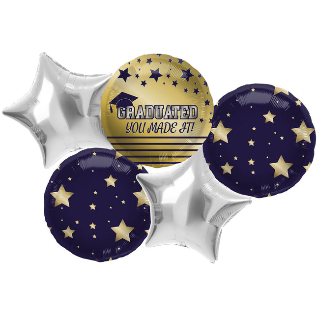 Feestbazaar Folieballonnen Set Geslaagd Academic Elegance (5st)