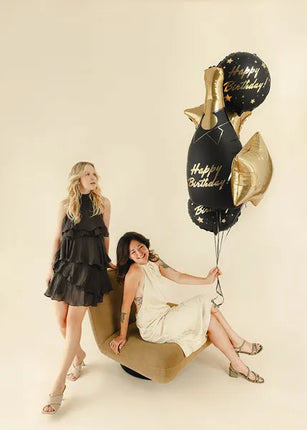 Feestbazaar Folieballonnenset Fles Happy Birthday