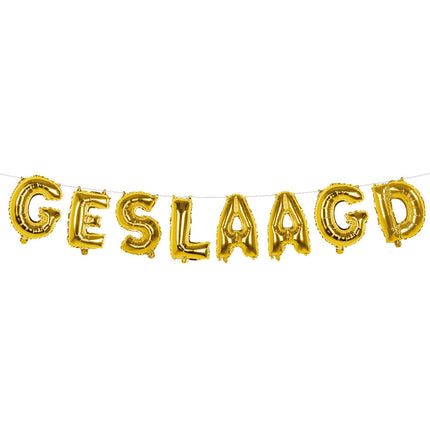 Feestbazaar Folieballonslinger 'GESLAAGD' (4m)