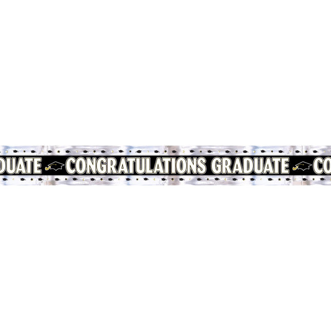 Feestbazaar Foliebanner Geslaagd/Graduation - 275 cm