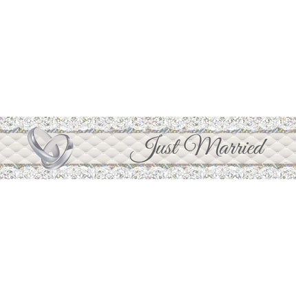 Feestbazaar Foliebanner Just Married - 2,5m