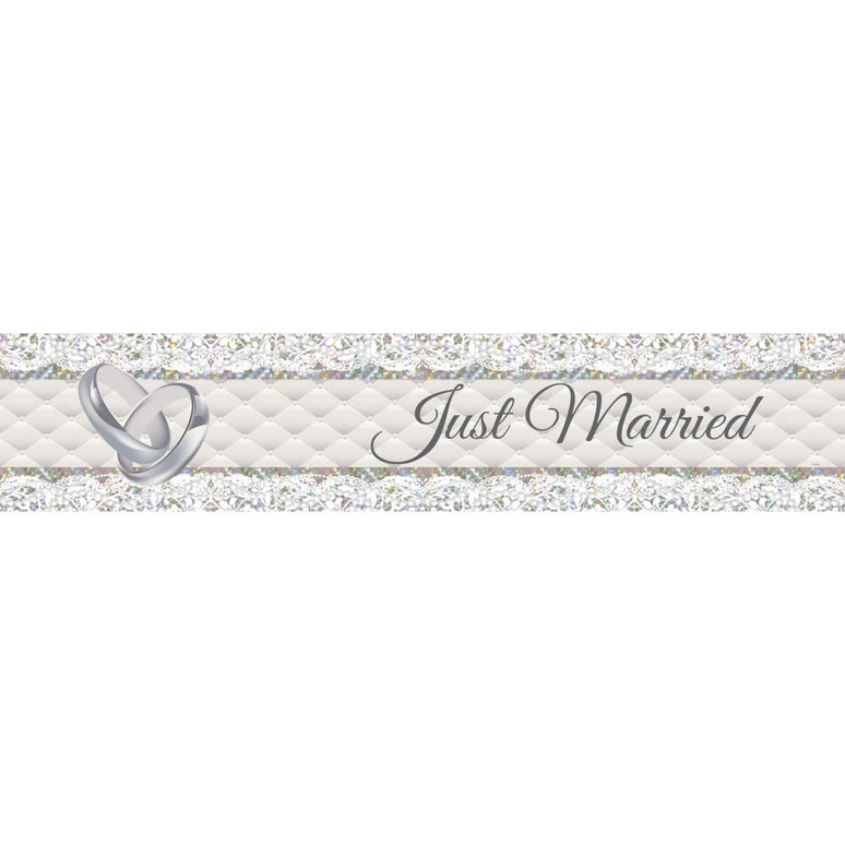 Feestbazaar Foliebanner Just Married - 2,5m