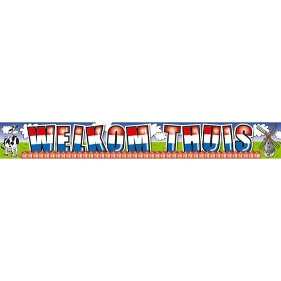Feestbazaar Foliebanner welkom thuis