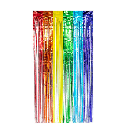 Feestbazaar Foliegordijn Metallic regenboog
