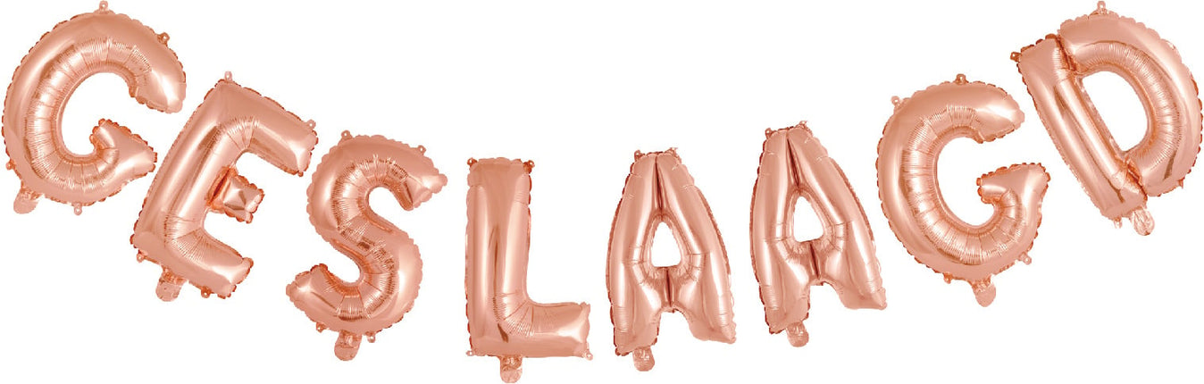 Feestbazaar Folieletters Geslaagd Rose Goud