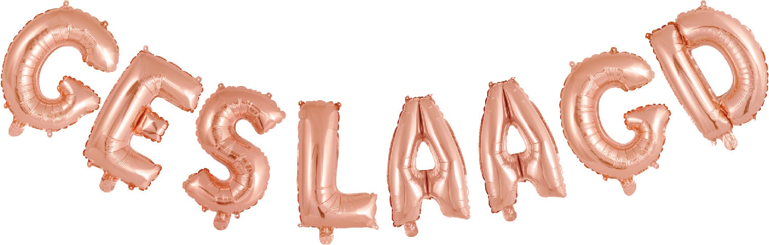 Feestbazaar Folieletters Geslaagd Rose Goud