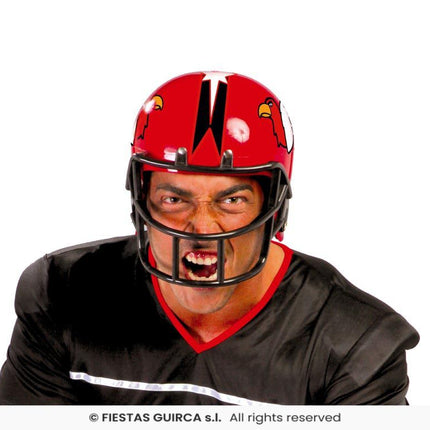 Feestbazaar Footballer Helm Rood