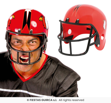Feestbazaar Footballer Helm Rood
