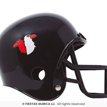 Feestbazaar Footballer Helm Zwart