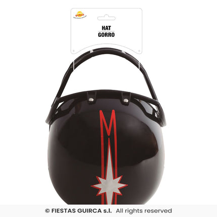 Feestbazaar Footballer Helm Zwart
