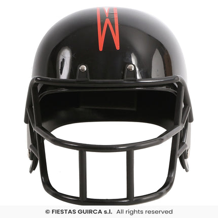 Feestbazaar Footballer Helm Zwart