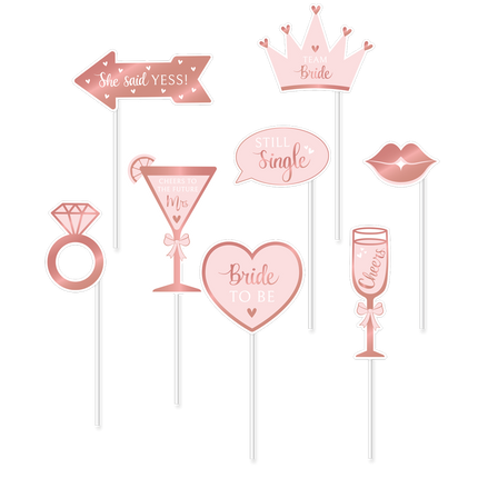 Feestbazaar Foto Props 'Bride to be' Blush roze