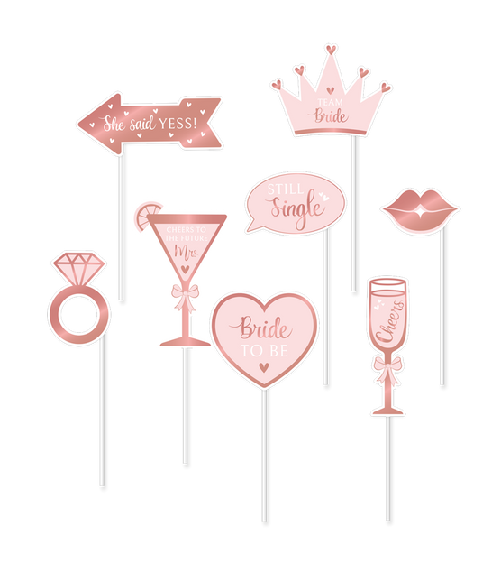 Feestbazaar Foto Props 'Bride to be' Blush roze