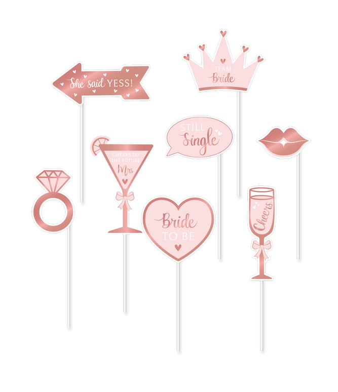 Feestbazaar Foto Props 'Bride to be' Blush roze