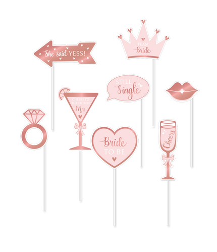 Feestbazaar Foto Props 'Bride to be' Blush roze