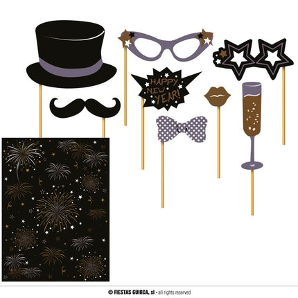 Feestbazaar Foto Props Jaarwisseling (8st)