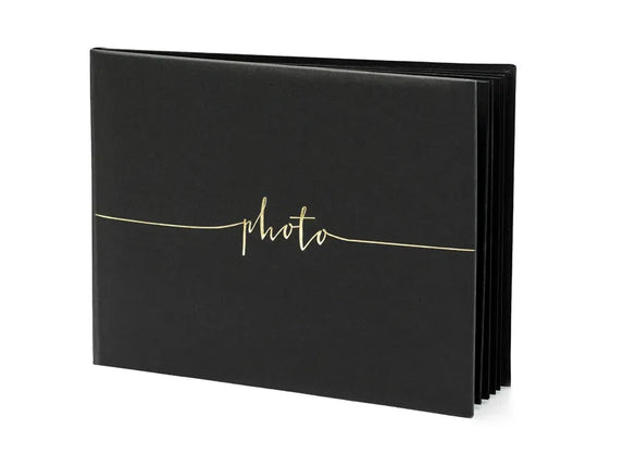 Feestbazaar Fotoalbum Zwart met Gouden letters (24x18,5cm)