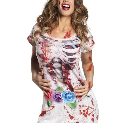 Feestbazaar Fotorealistische jurk Horror bride
