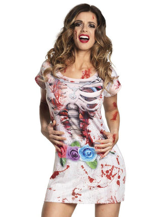 Feestbazaar Fotorealistische jurk Horror bride