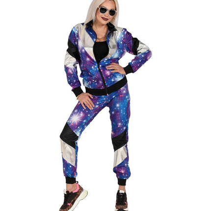 Feestbazaar Fout 80's Trainingspak Discobal Blauw Unisex