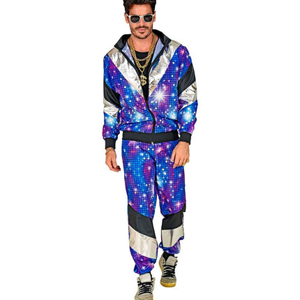 Feestbazaar Fout 80's Trainingspak Discobal Blauw Unisex