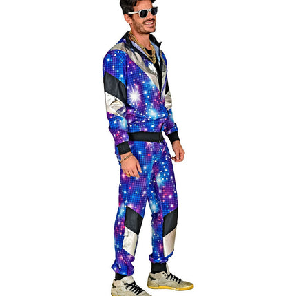 Feestbazaar Fout 80's Trainingspak Discobal Blauw Unisex