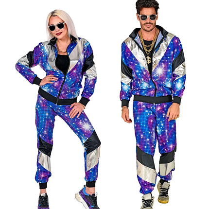 Feestbazaar Fout 80's Trainingspak Discobal Blauw Unisex