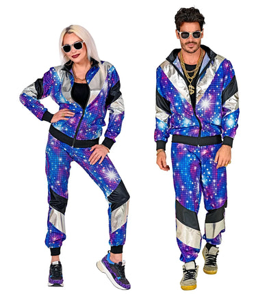 Feestbazaar Fout 80's Trainingspak Discobal Blauw Unisex