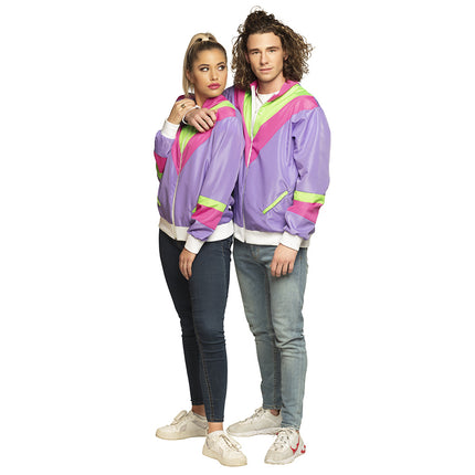 Feestbazaar Fout Trainingsjasje Jaren 80 Heren Paars