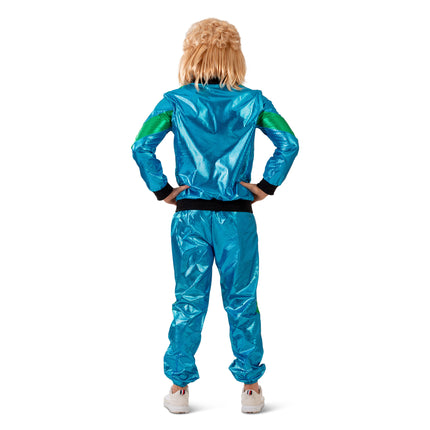 Feestbazaar Fout Trainingspak Dylano Blauw Pailletten Heren