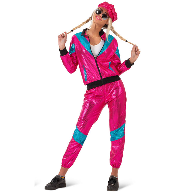 Feestbazaar Fout Trainingspak  Patsy Roze Pailletten Dames