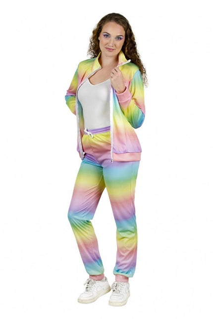 Feestbazaar Fout Trainingspak Regenboog Pastel Dames