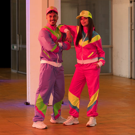 Feestbazaar Fout Trainingspak Retro Paars Jeronimo