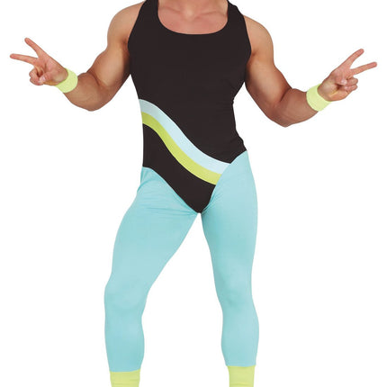 Feestbazaar Foute 80's Gymnast Heren Kostuum